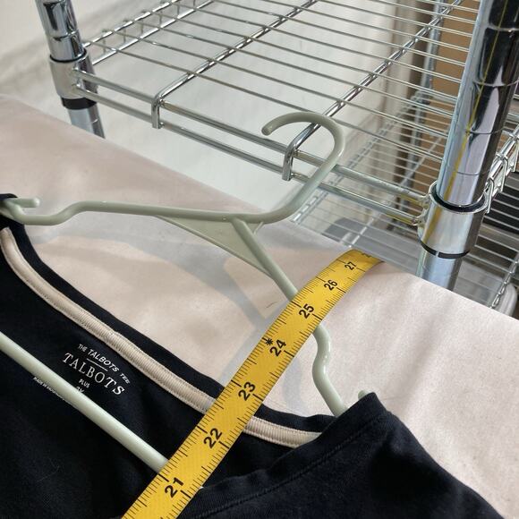 Talbots Women's Black Pima Cotton‎ V Neck Top Size 2X Soft Minimalist Basics - Picture 3 of 10